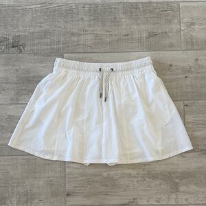 White Mini Skort with Drawstring Vuori Size Large